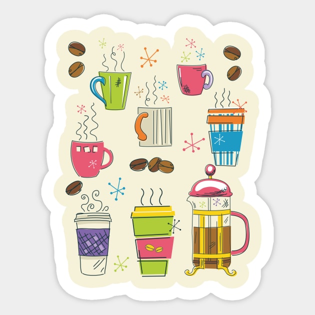 Cute Coffee Art Sticker by SWON Design